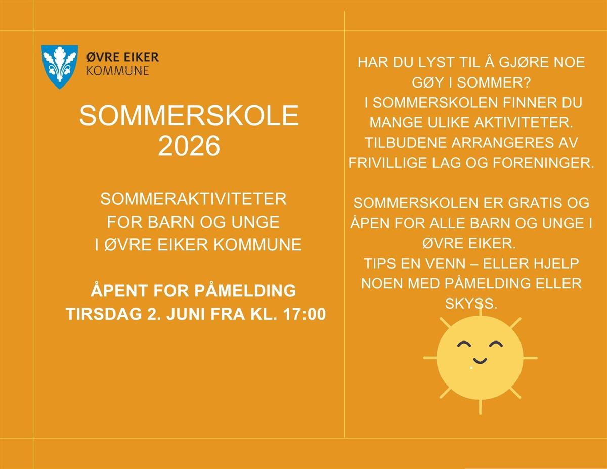 Forside med tekst - sommerskole - Klikk for stort bilde